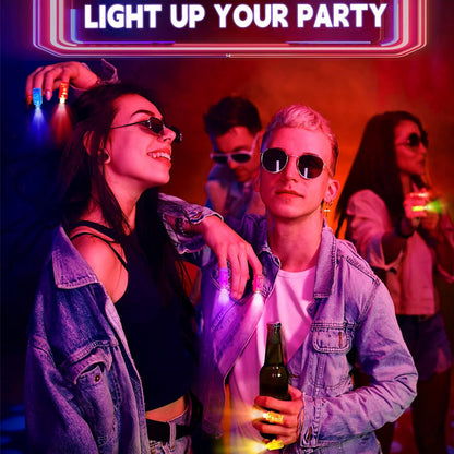 🥳Mini farverig LED-fingerlampe – Lysende og farverigt lys, tænd/sluk med én knap 🎶✨