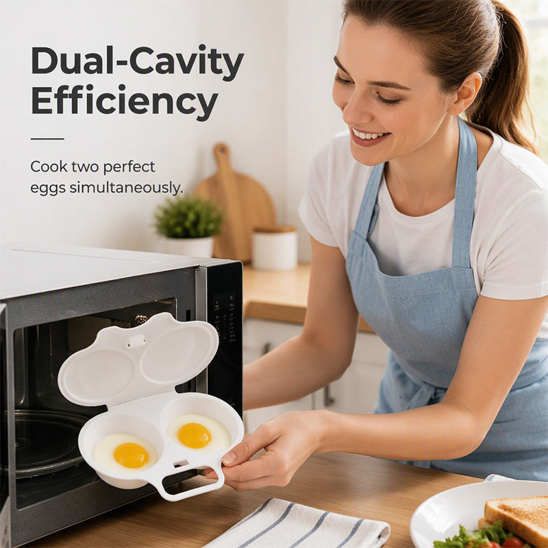 🍳🥚 Smart mikroovnsægpocher med låg – perfekte pocherede æg på få minutter✨