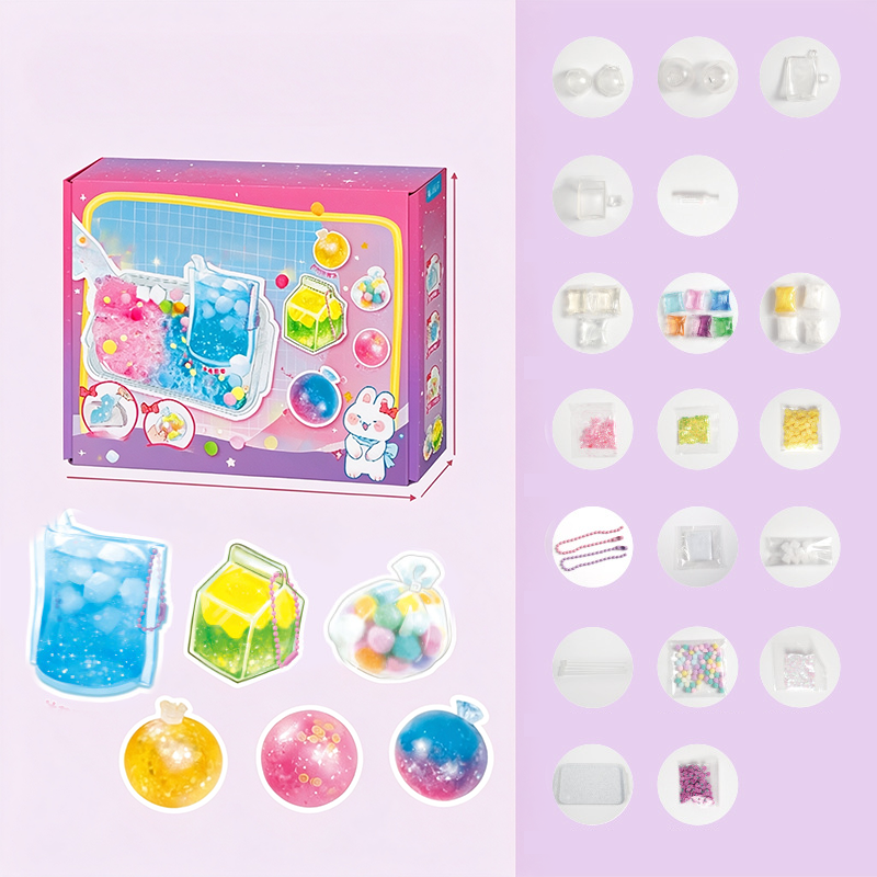 🐱 🧊 DIY Fried Ice Squishy-legetøjssæt – Katteklo-design, sjov og kreativ – Perfekt til sensorisk leg og stresslindring for børn