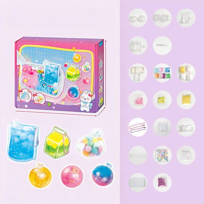 🐱 🧊 DIY Fried Ice Squishy-legetøjssæt – Katteklo-design, sjov og kreativ – Perfekt til sensorisk leg og stresslindring for børn