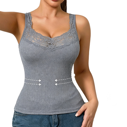 Figursyet camisole i blonde til kvinder i store størrelse