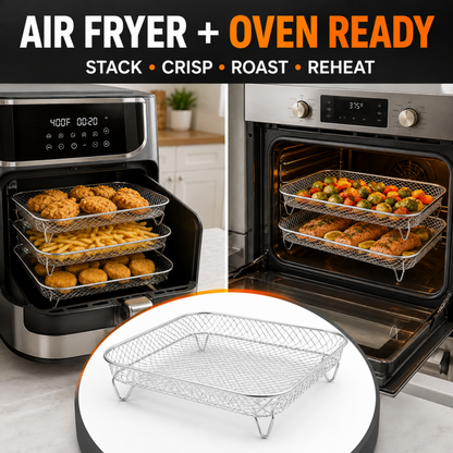 🍗 Stabelbare riste til airfryer – giver mere plads til tilberednin