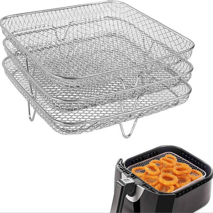🍗 Stabelbare riste til airfryer – giver mere plads til tilberednin