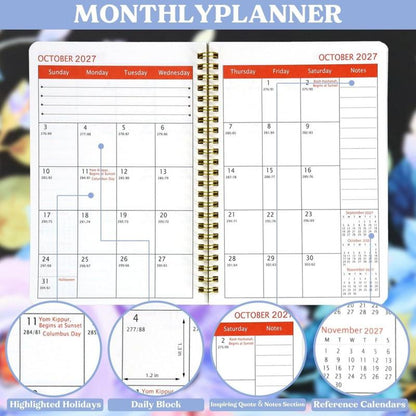 🐮 Kalender 2026-2030 📅 - Fra januar 2026 til december 2030, 5-års kalender, omslagsdesign med tegneserie-højlandsko-tema, årlig kalenderplanlægning, månedsetiketter, 60-måneders kalende