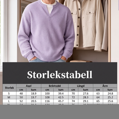 Waffel-T-shirt med lagdelt komfort