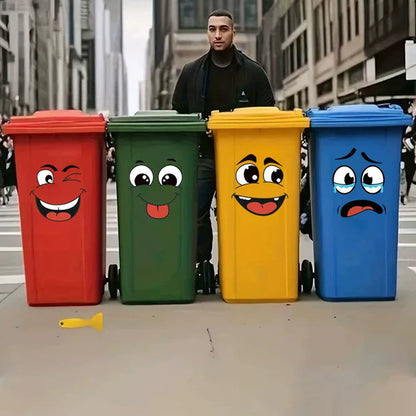 4 ark med sjove klistermærker med smiley