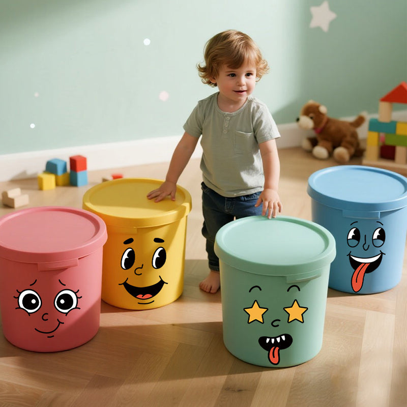 4 ark med sjove klistermærker med smiley