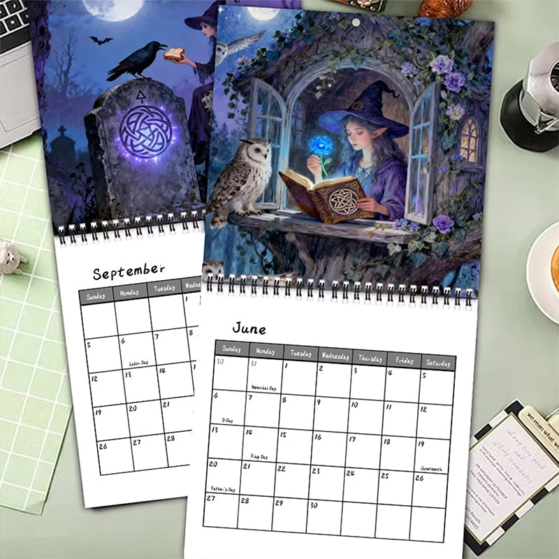 Kalender med mystiske hekse 2027 🌙 12 måneder med fortryllende heksekunst