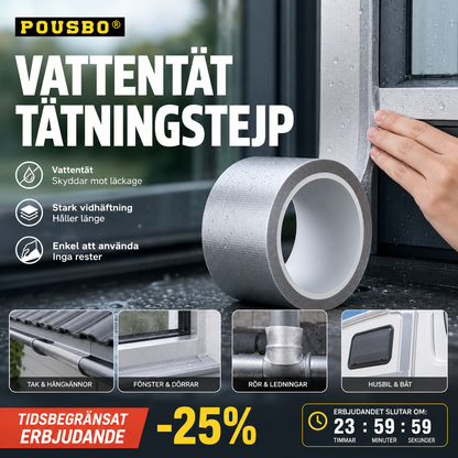 ⌛Universal forseglingstape – Vandtæt og holdbar – Velegnet til hjemmet, bilen og udendørs projekter 💧